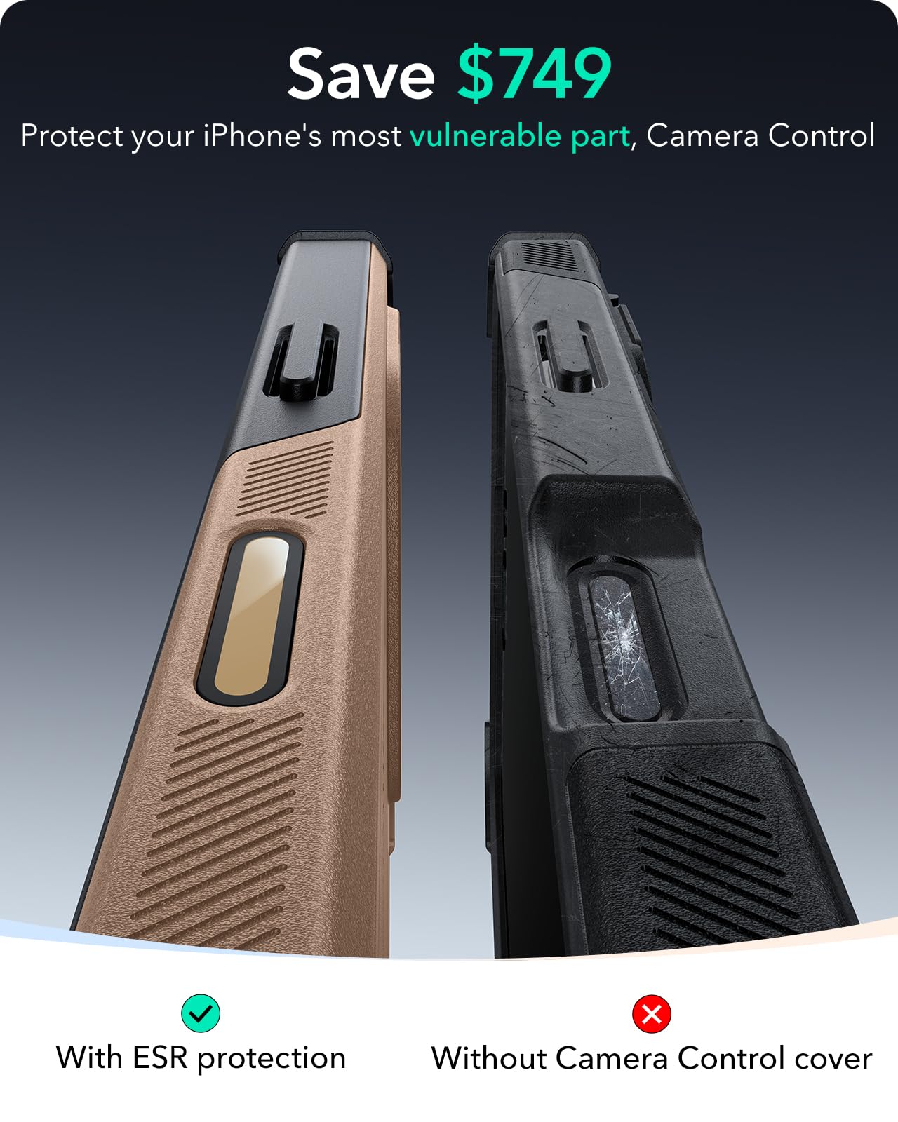 Foto 4 pulgar | Funda De Teléfono Esr Para Iphone 16 Pro Con Protección Contra Caídas De 7,01 M - Venta Internacional.