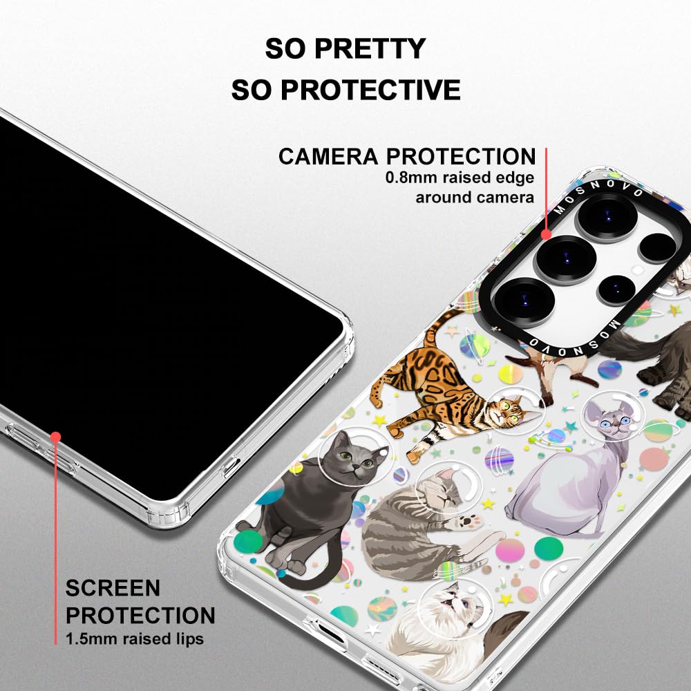 Foto 5 pulgar | Funda De Teléfono Mosnovo Para Samsung Galaxy S25 Ultra Space Cat - Venta Internacional.