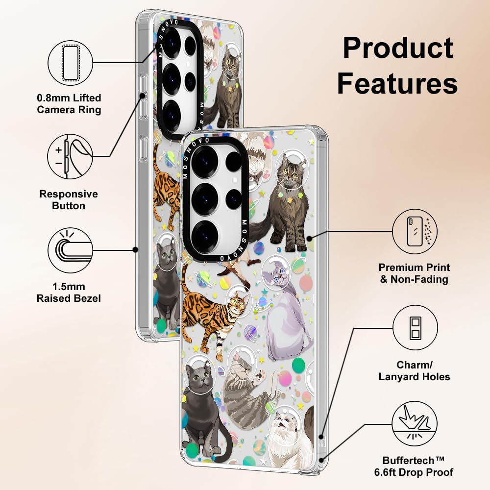 Foto 7 pulgar | Funda De Teléfono Mosnovo Para Samsung Galaxy S25 Ultra Space Cat - Venta Internacional.
