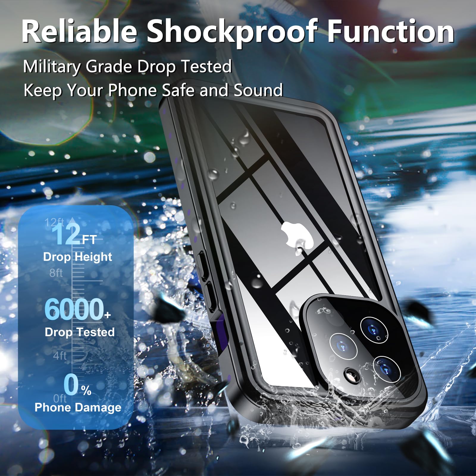 Foto 4 pulgar | Funda De Teléfono Spidercase Impermeable Con Lente Para Iphone 13 Pro - Venta Internacional.