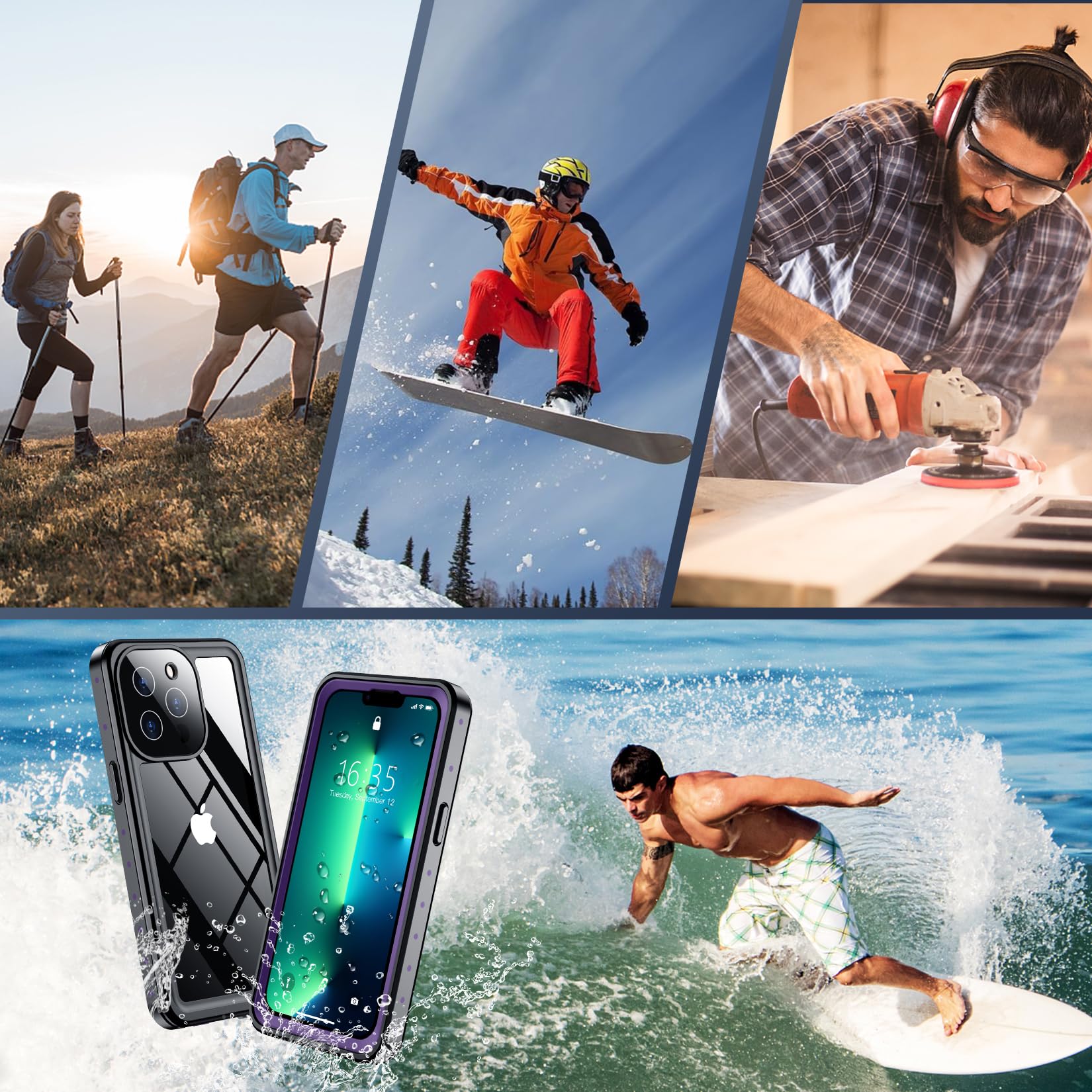 Foto 8 pulgar | Funda De Teléfono Spidercase Impermeable Con Lente Para Iphone 13 Pro - Venta Internacional.