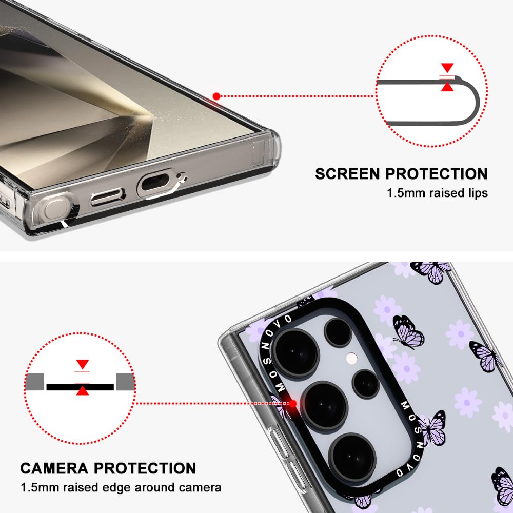 Foto 5 pulgar | Funda De Teléfono Mosnovo Para Samsung Galaxy S24 Ultra Lilac Butterfly - Venta Internacional.
