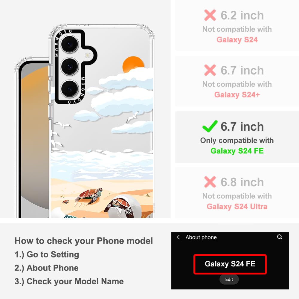 Foto 2 | Funda De Teléfono Mosnovo Para Samsung Galaxy S24 Fe Baby Sea Turtle - Venta Internacional.