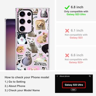 Foto 2 | Funda De Teléfono Mosnovo Para Samsung Galaxy S23 Ultra Cat Brigade - Venta Internacional.