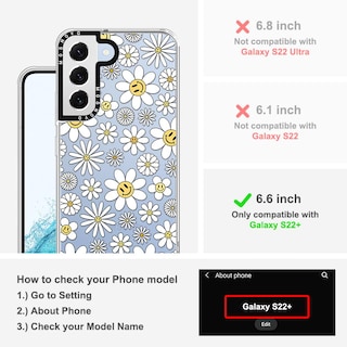 Foto 2 | Funda De Teléfono Mosnovo Para Samsung Galaxy S22 Plus Happy Daisy - Venta Internacional.