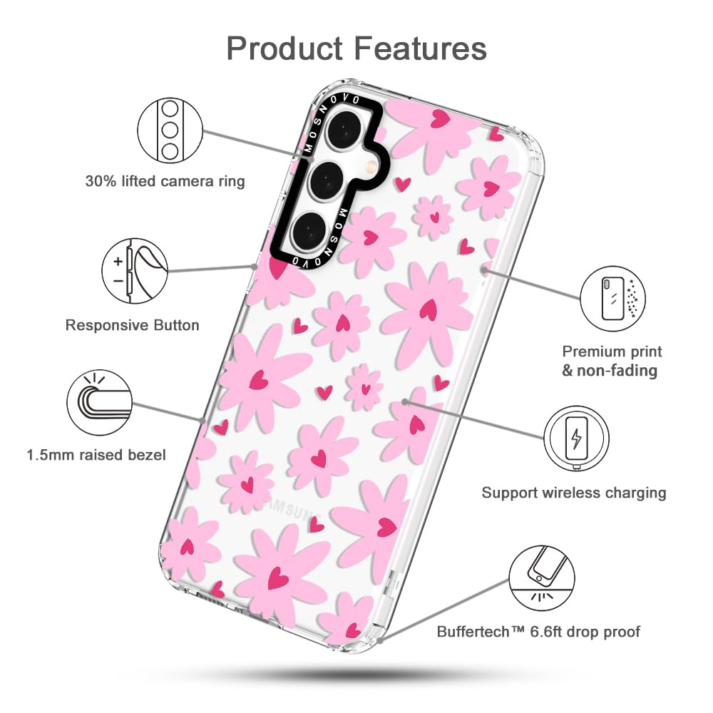Foto 7 pulgar | Funda De Teléfono Mosnovo Para Samsung Galaxy S23 Fe Love In Bloom - Venta Internacional.