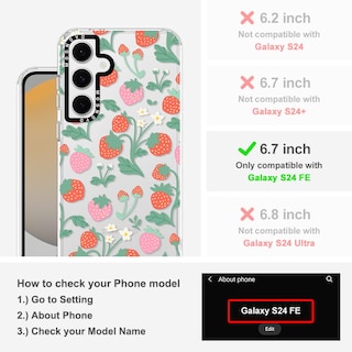 Foto 2 | Funda De Teléfono Mosnovo Para Samsung Galaxy S24 Fe Strawberry Garden - Venta Internacional.