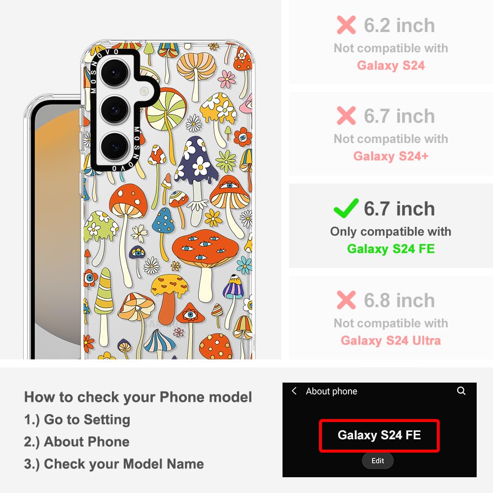 Foto 3 pulgar | Funda De Teléfono Mosnovo Para Samsung Galaxy S24 Fe Mushroom Art - Venta Internacional.