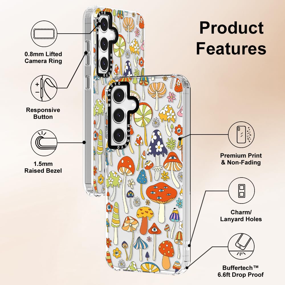 Foto 7 pulgar | Funda De Teléfono Mosnovo Para Samsung Galaxy S24 Fe Mushroom Art - Venta Internacional.