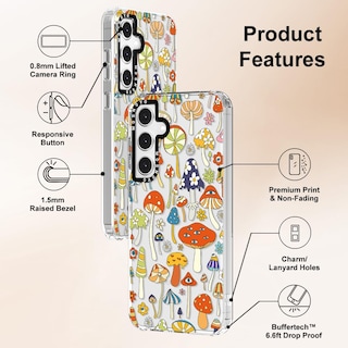 Foto 6 | Funda De Teléfono Mosnovo Para Samsung Galaxy S24 Fe Mushroom Art - Venta Internacional.