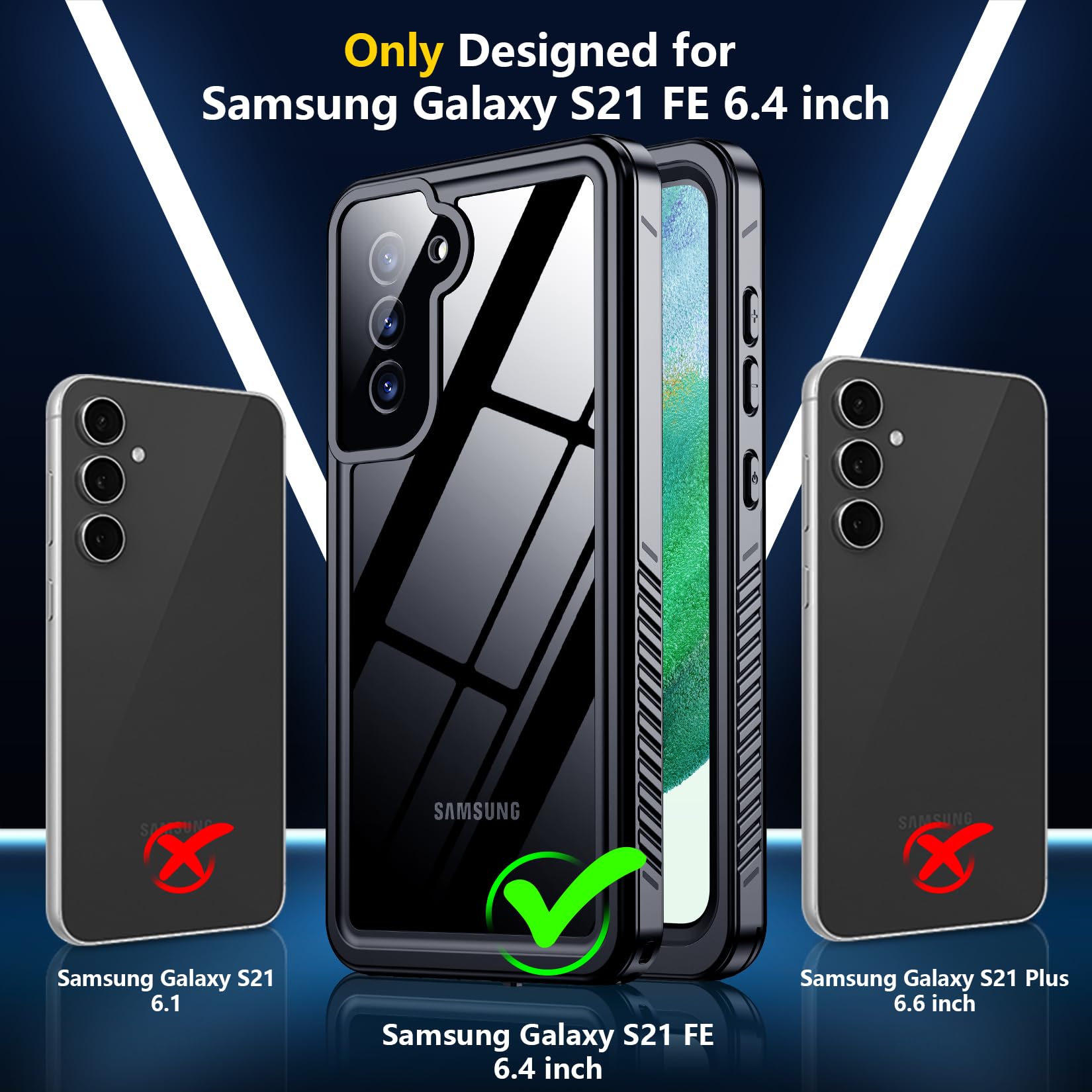 Foto 2 | Funda De Teléfono Spidercase Impermeable Con Protector De Pantalla Para Samsung Galaxy S21 Fe 5g - Venta Internacional.