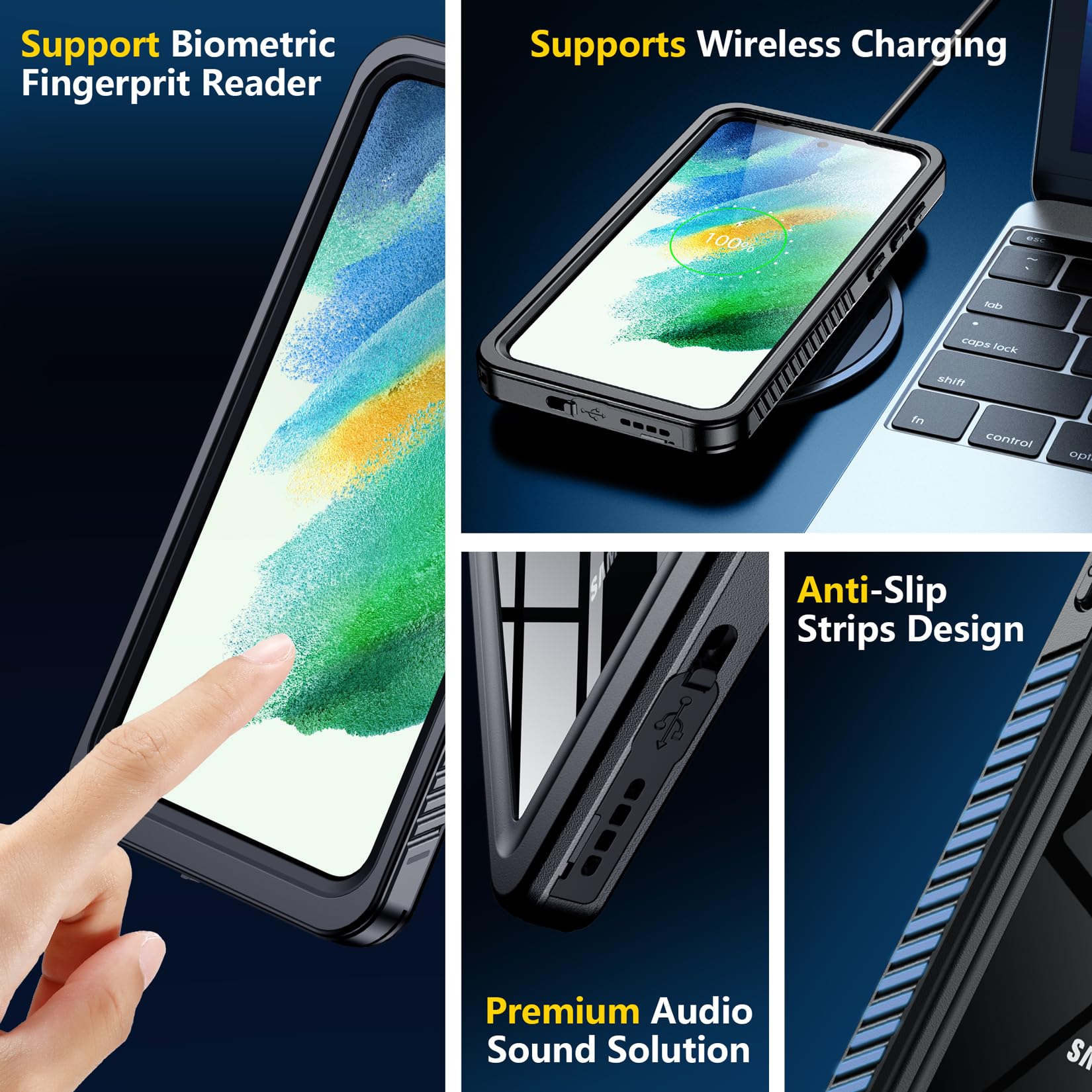 Foto 6 pulgar | Funda De Teléfono Spidercase Impermeable Con Protector De Pantalla Para Samsung Galaxy S21 Fe 5g - Venta Internacional.