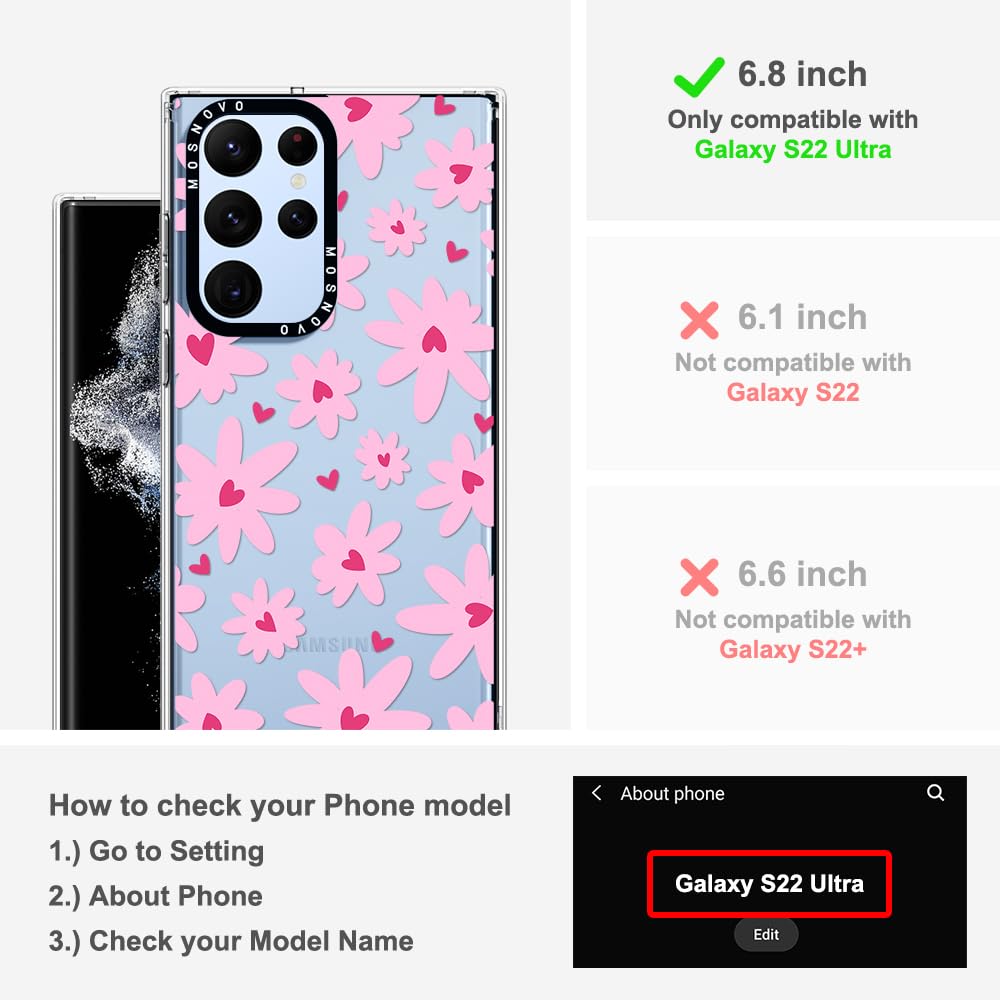 Foto 2 | Funda De Teléfono Mosnovo Para Samsung Galaxy S22 Ultra Love In Bloom - Venta Internacional.