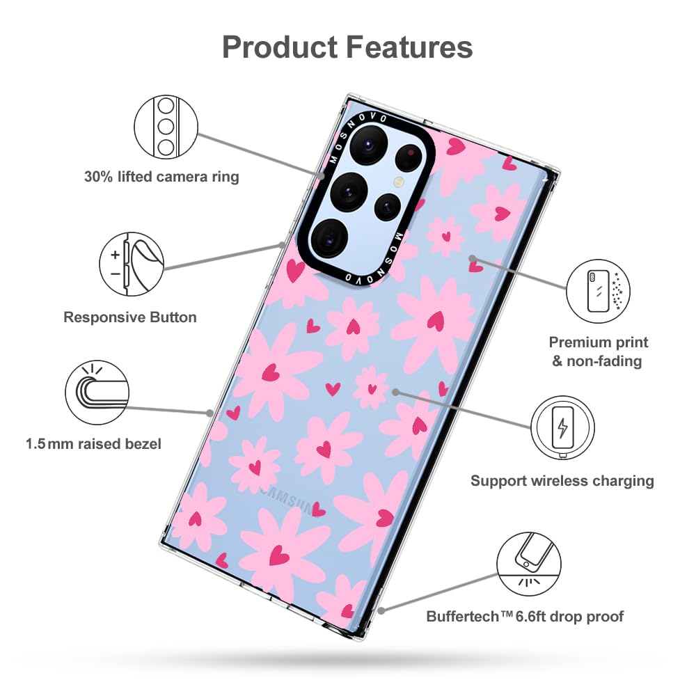 Foto 7 pulgar | Funda De Teléfono Mosnovo Para Samsung Galaxy S22 Ultra Love In Bloom - Venta Internacional.