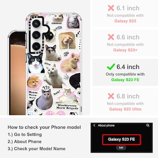 Foto 2 | Funda De Teléfono Mosnovo Para Samsung Galaxy S23 Fe Cat Brigade - Venta Internacional.