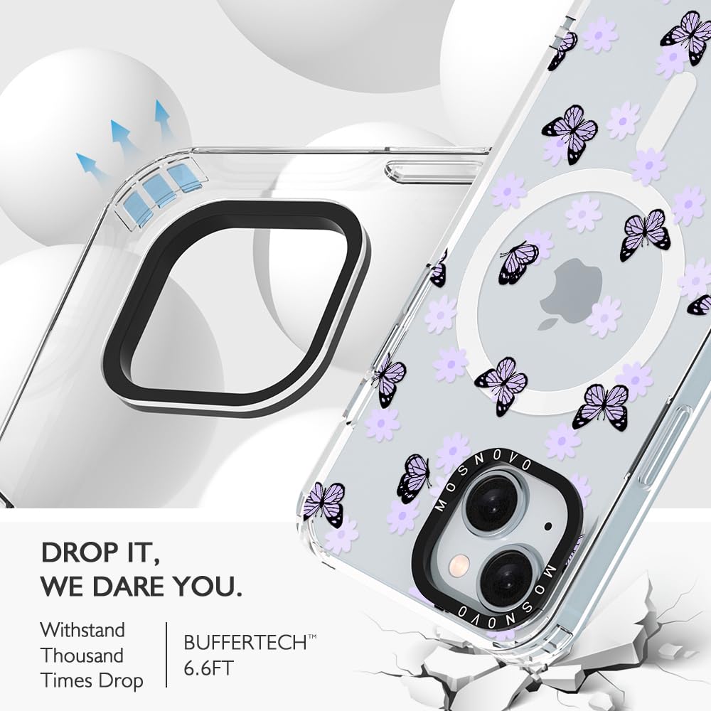 Foto 7 | Funda De Teléfono Mosnovo Compatible Con Iphone 15 Lila Butterfly - Venta Internacional.