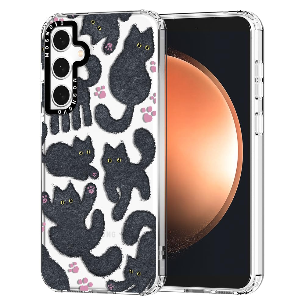 Foto 2 pulgar | Funda De Teléfono Mosnovo Para Samsung Galaxy S23 Fe Black Fluffy Cat - Venta Internacional.