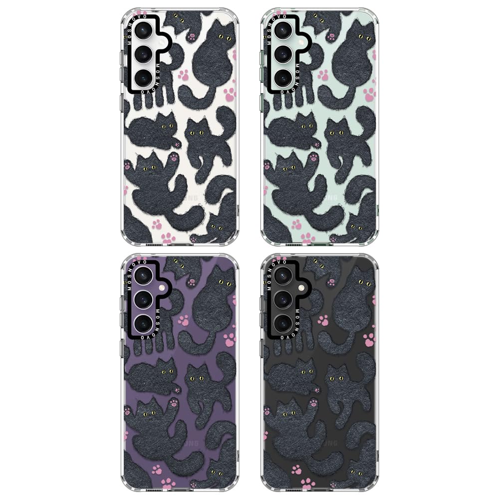 Foto 4 pulgar | Funda De Teléfono Mosnovo Para Samsung Galaxy S23 Fe Black Fluffy Cat - Venta Internacional.
