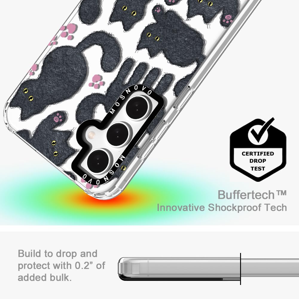 Foto 6 pulgar | Funda De Teléfono Mosnovo Para Samsung Galaxy S23 Fe Black Fluffy Cat - Venta Internacional.