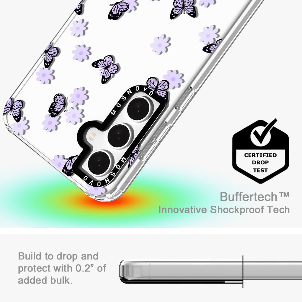Foto 5 | Funda De Teléfono Mosnovo Para Samsung Galaxy S23 Fe Lilac Butterfly - Venta Internacional.