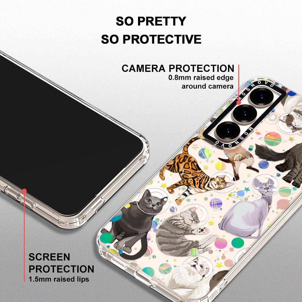 Foto 5 pulgar | Funda De Teléfono Mosnovo Para Samsung Galaxy S25 Space Cat Design - Venta Internacional.