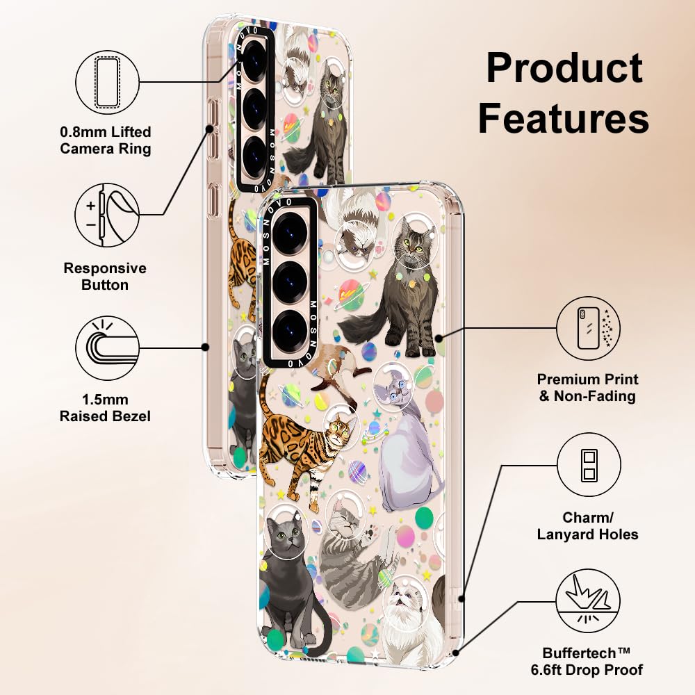 Foto 7 pulgar | Funda De Teléfono Mosnovo Para Samsung Galaxy S25 Space Cat Design - Venta Internacional.