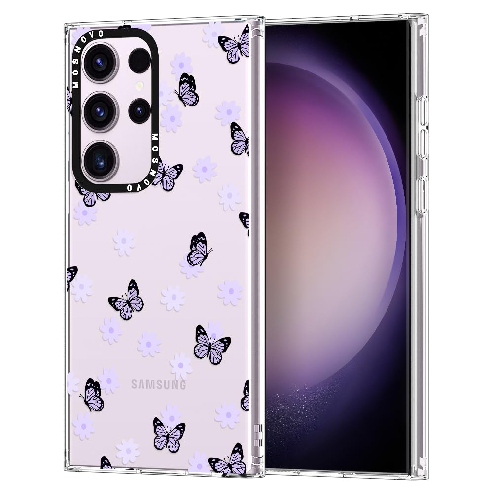 Funda De Teléfono Mosnovo Para Samsung Galaxy S23 Ultra Lilac Butterfly - Venta Internacional.