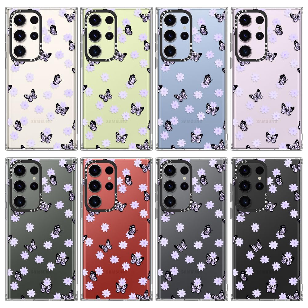 Foto 4 pulgar | Funda De Teléfono Mosnovo Para Samsung Galaxy S23 Ultra Lilac Butterfly - Venta Internacional.