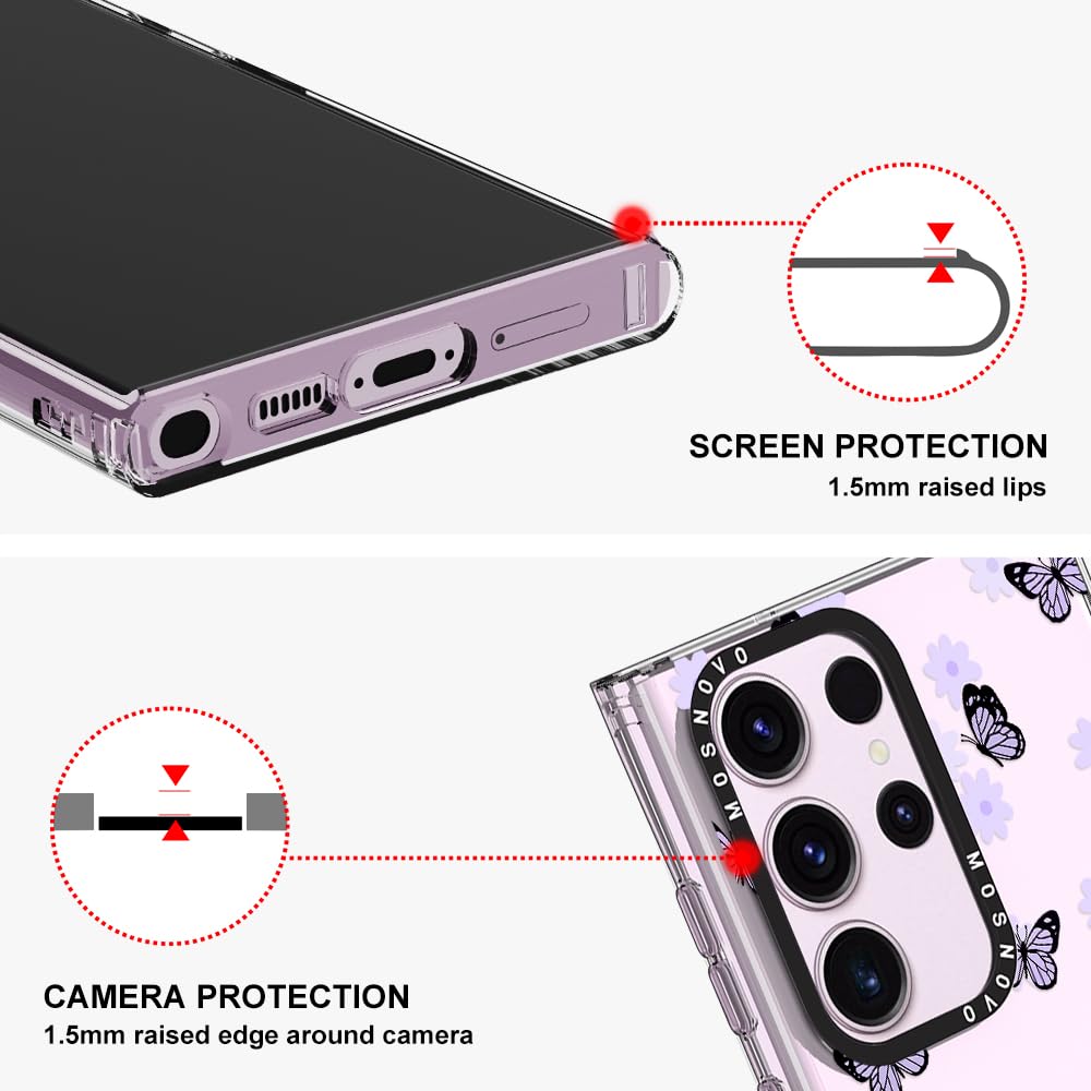 Foto 5 pulgar | Funda De Teléfono Mosnovo Para Samsung Galaxy S23 Ultra Lilac Butterfly - Venta Internacional.