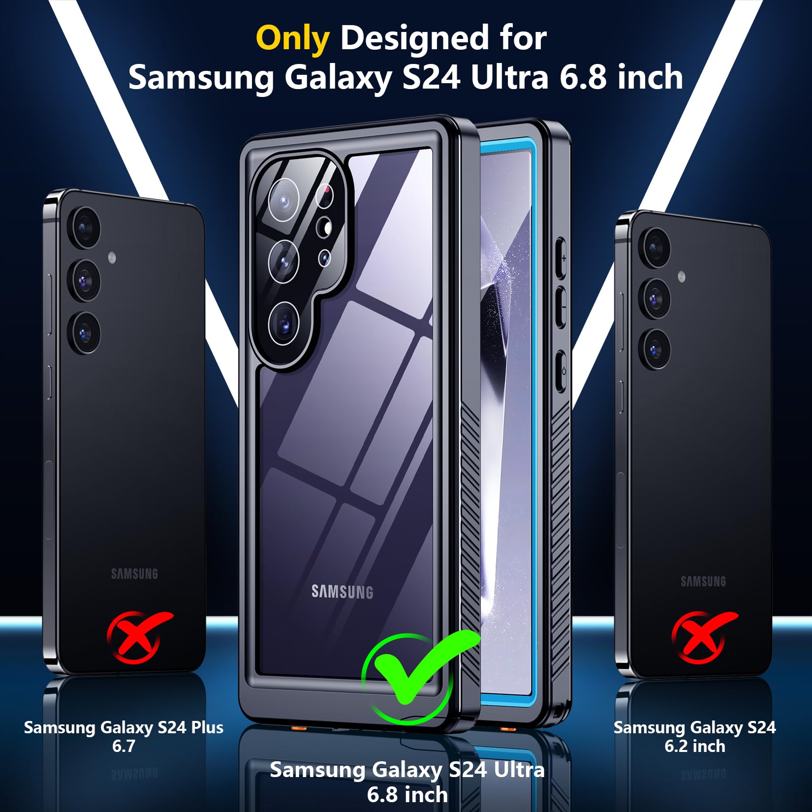 Foto 3 pulgar | Funda De Teléfono Spidercase Impermeable Para Samsung Galaxy S24 Ultra - Venta Internacional.