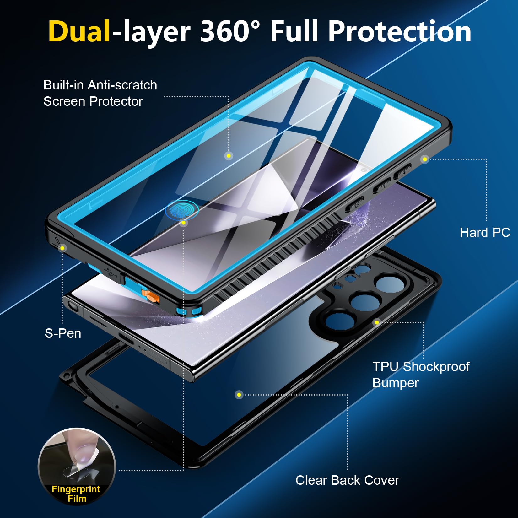 Foto 6 pulgar | Funda De Teléfono Spidercase Impermeable Para Samsung Galaxy S24 Ultra - Venta Internacional.