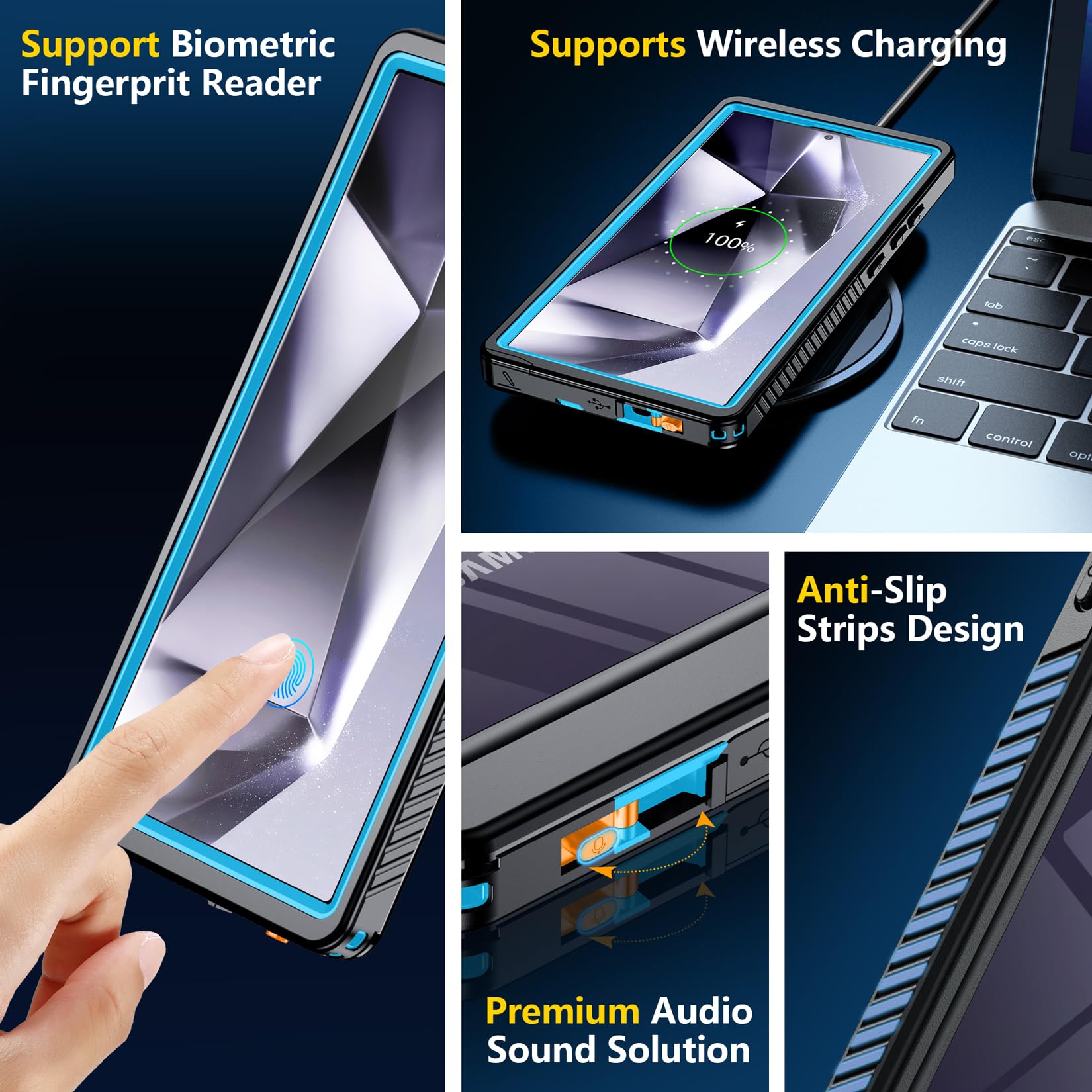 Foto 7 pulgar | Funda De Teléfono Spidercase Impermeable Para Samsung Galaxy S24 Ultra - Venta Internacional.