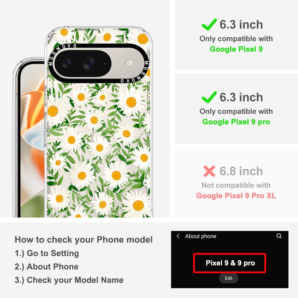 Foto 3 pulgar | Funda De Teléfono Mosnovo Para Google Pixel 9 Y Pixel 9 Pro, Tpu Transparente - Venta Internacional.