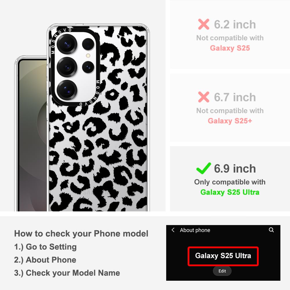 Foto 3 pulgar | Funda De Teléfono Mosnovo Para Samsung Galaxy S25 Ultra Black Leopard - Venta Internacional.