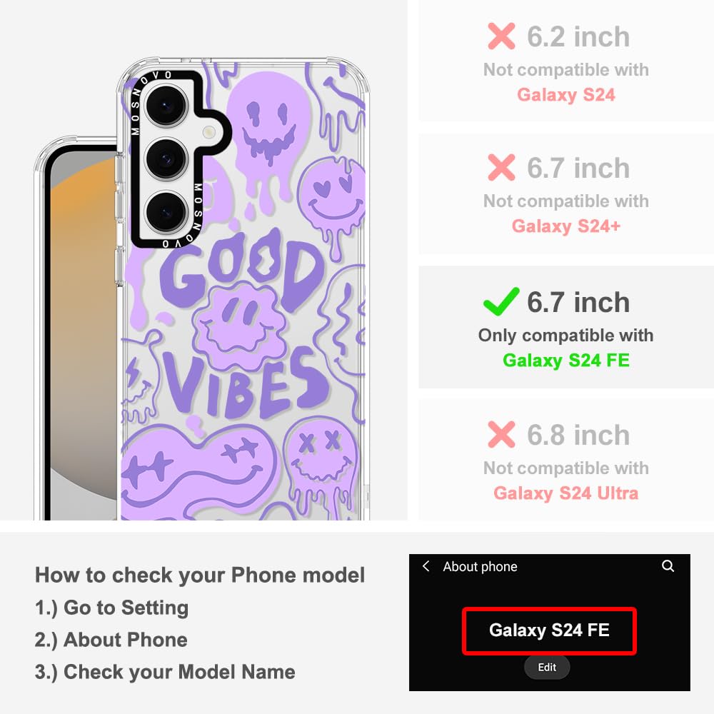 Foto 3 pulgar | Funda De Teléfono Mosnovo Para Samsung Galaxy S24 Fe Good Vibes - Venta Internacional.