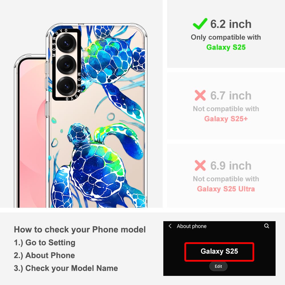 Foto 3 pulgar | Funda De Teléfono Mosnovo Para Samsung Galaxy S25 Sea Turtles - Venta Internacional.