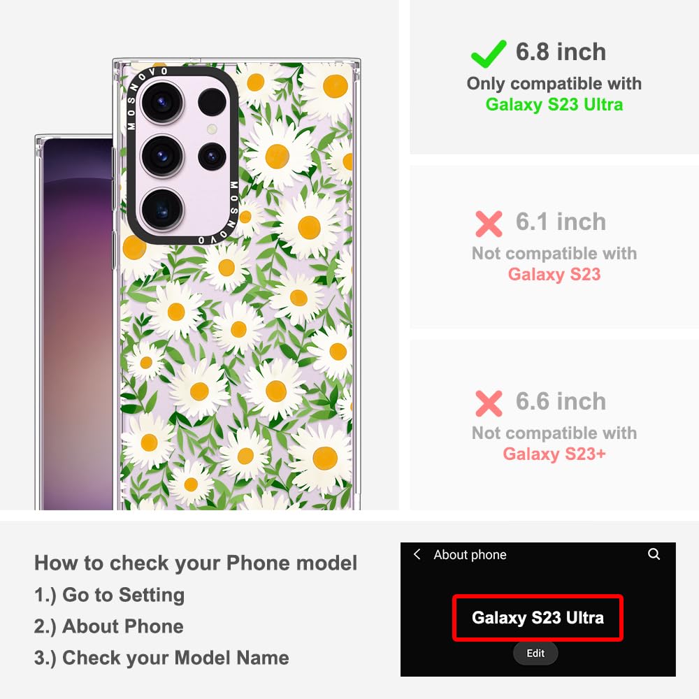 Foto 2 | Funda De Teléfono Mosnovo Para Samsung Galaxy S23 Ultra Clear Tpu - Venta Internacional.
