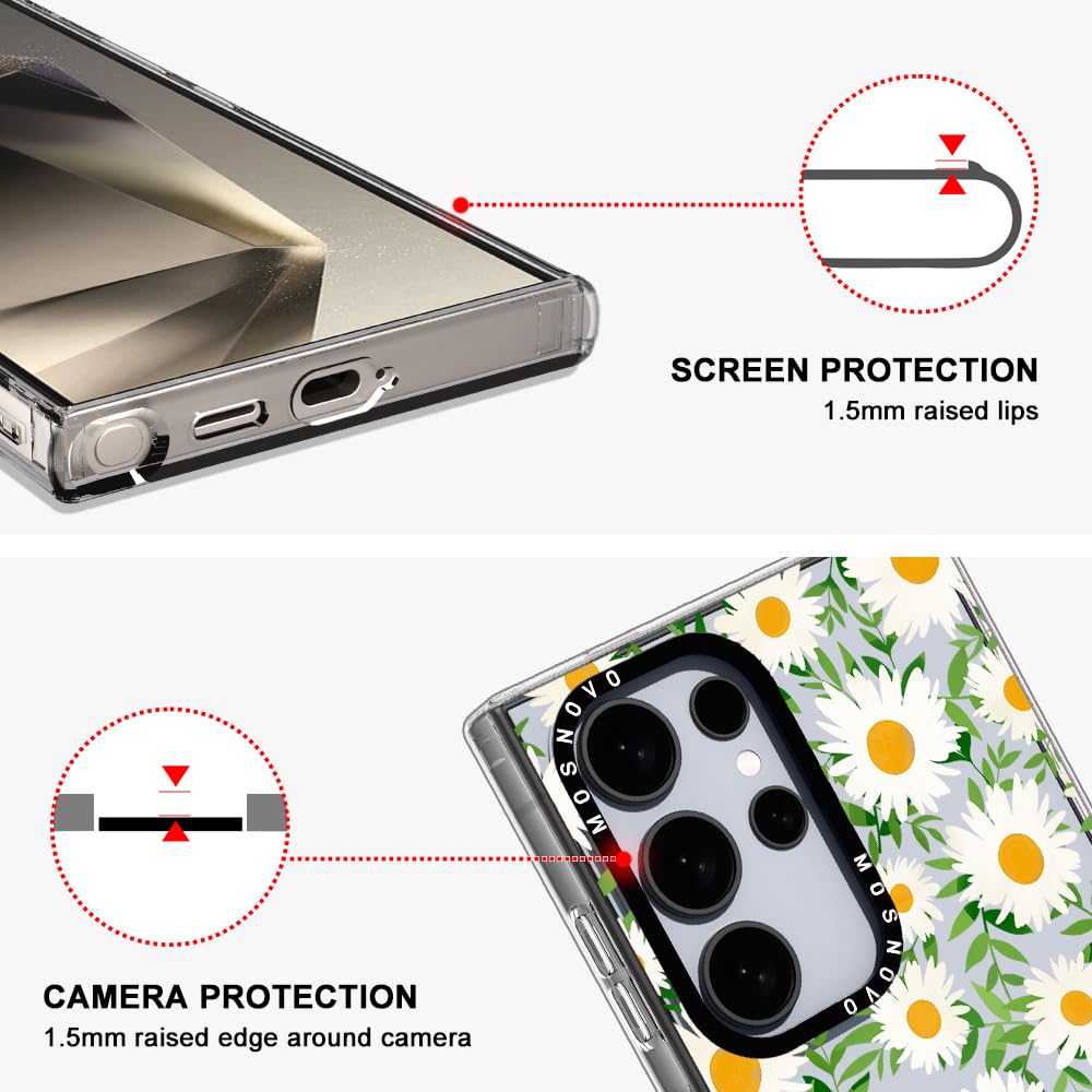 Foto 5 pulgar | Funda De Teléfono Mosnovo Para Samsung Galaxy S24 Ultra Daisies Design - Venta Internacional.