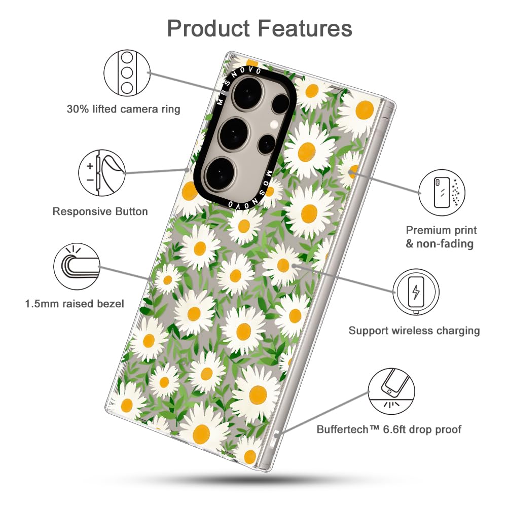 Foto 7 pulgar | Funda De Teléfono Mosnovo Para Samsung Galaxy S24 Ultra Daisies Design - Venta Internacional.