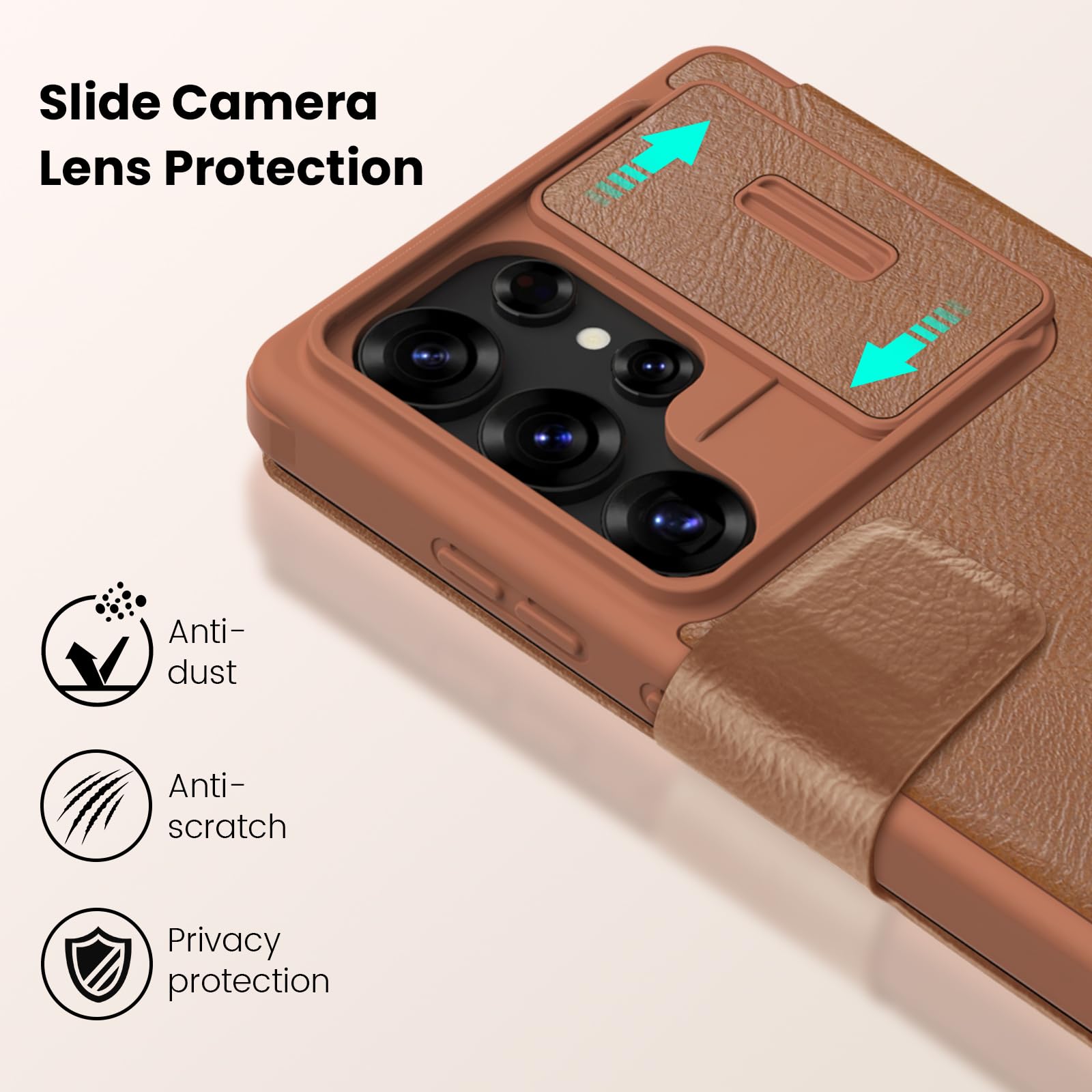 Foto 3 pulgar | Funda Tipo Cartera Nillkin Para Samsung Galaxy S25 Ultra Con Tarjetero - Venta Internacional.
