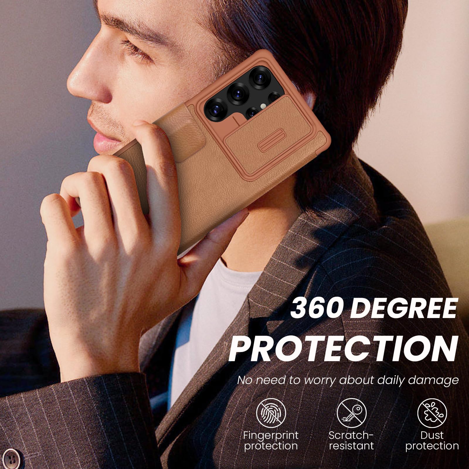 Foto 5 pulgar | Funda Tipo Cartera Nillkin Para Samsung Galaxy S25 Ultra Con Tarjetero - Venta Internacional.