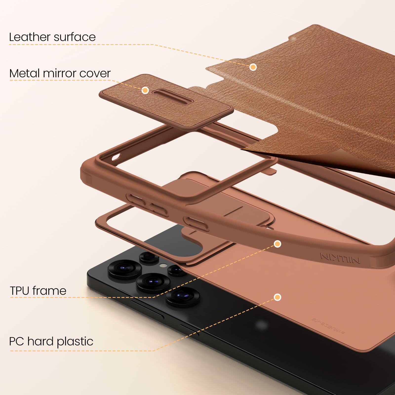Foto 6 pulgar | Funda Tipo Cartera Nillkin Para Samsung Galaxy S25 Ultra Con Tarjetero - Venta Internacional.