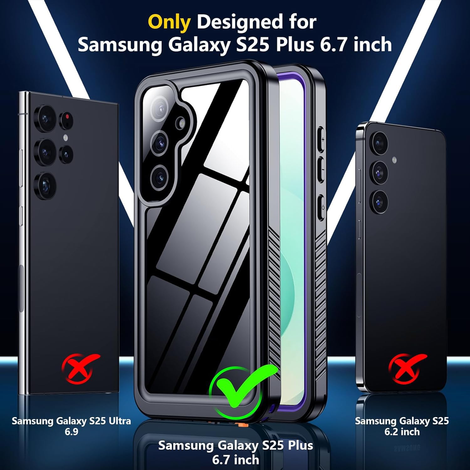 Foto 3 pulgar | Funda De Teléfono Spidercase Impermeable Para Samsung Galaxy S25 Plus - Venta Internacional.