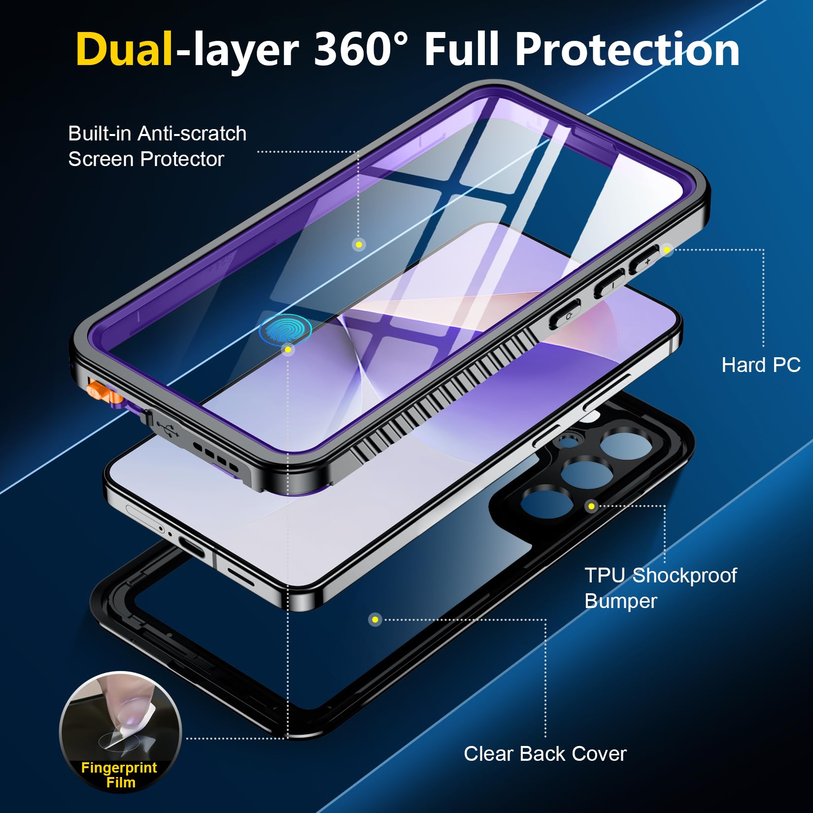 Foto 5 pulgar | Funda De Teléfono Spidercase Impermeable Para Samsung Galaxy S25 Plus - Venta Internacional.