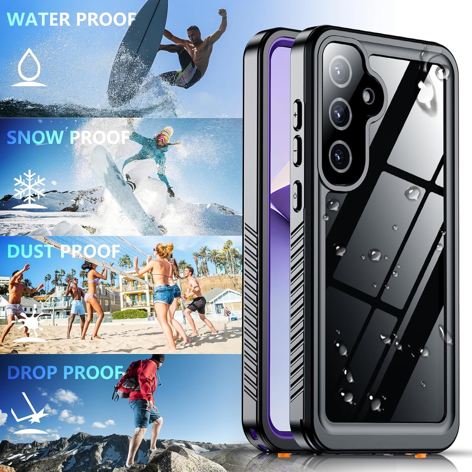 Foto 8 pulgar | Funda De Teléfono Spidercase Impermeable Para Samsung Galaxy S25 Plus - Venta Internacional.