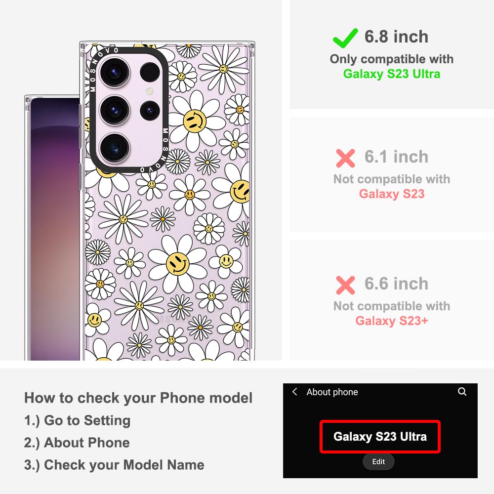 Foto 2 | Funda De Teléfono Mosnovo Para Samsung Galaxy S23 Ultra Happy Daisy - Venta Internacional.