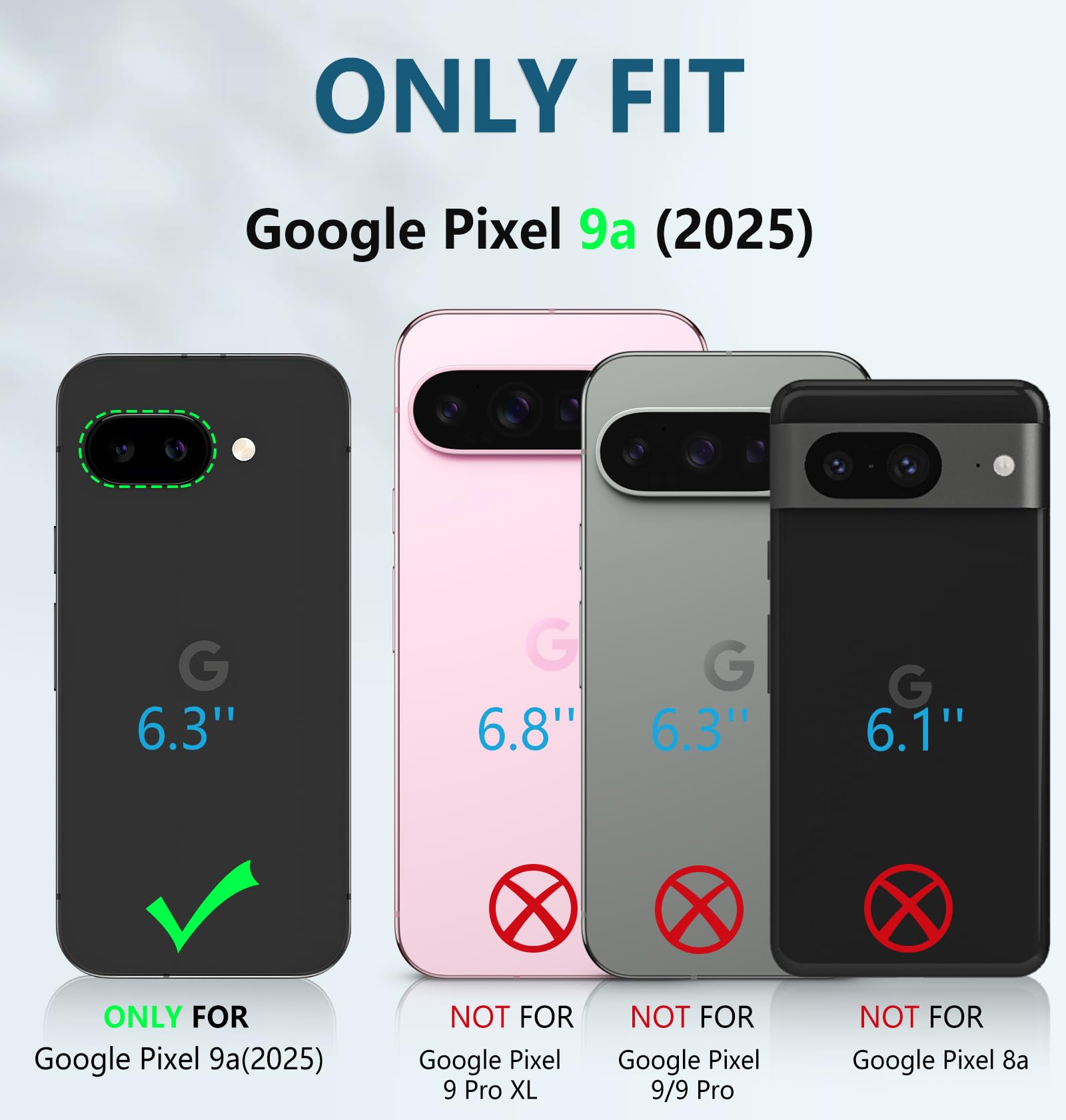 Foto 3 pulgar | Funda De Teléfono Fntcase Para Google Pixel 9a Military Grade Blue - Venta Internacional.