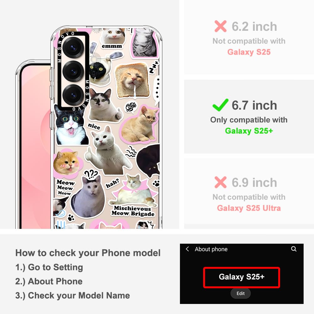 Foto 3 pulgar | Funda De Teléfono Mosnovo Para Samsung Galaxy S25 Plus Cat Brigade - Venta Internacional.