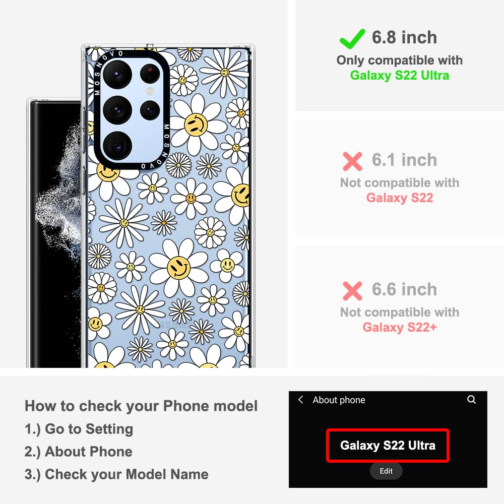 Foto 3 pulgar | Funda De Teléfono Mosnovo Para Samsung Galaxy S22 Ultra Happy Daisy - Venta Internacional.