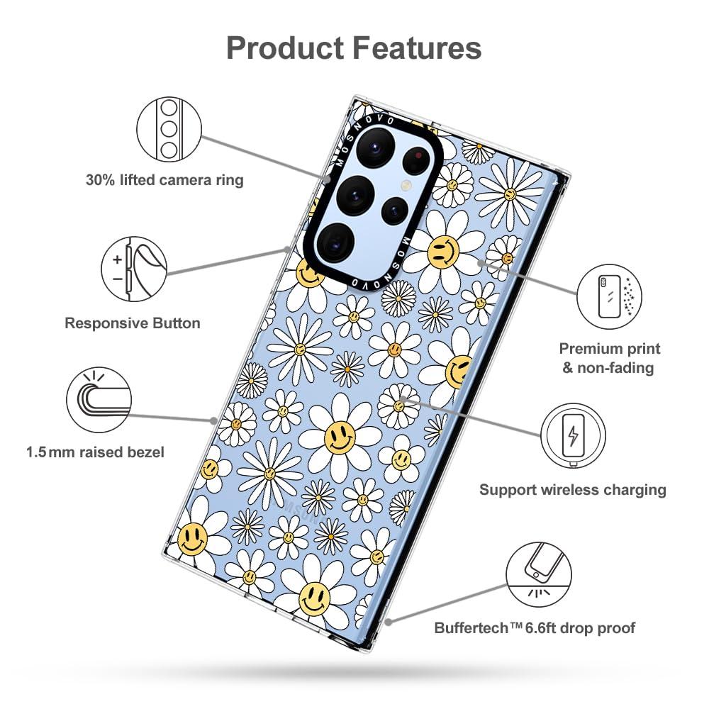 Foto 7 pulgar | Funda De Teléfono Mosnovo Para Samsung Galaxy S22 Ultra Happy Daisy - Venta Internacional.